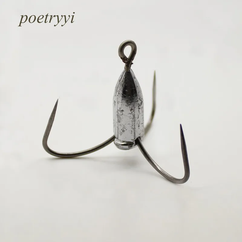 POETRYYI Sharp Back Weighted Worm Hook with Coil Keeper Butt