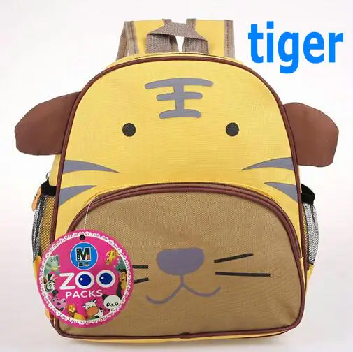 Привлекательный дети рюкзак милые дети мультфильм животных satchels- 15 цветов - Цвет: tiger