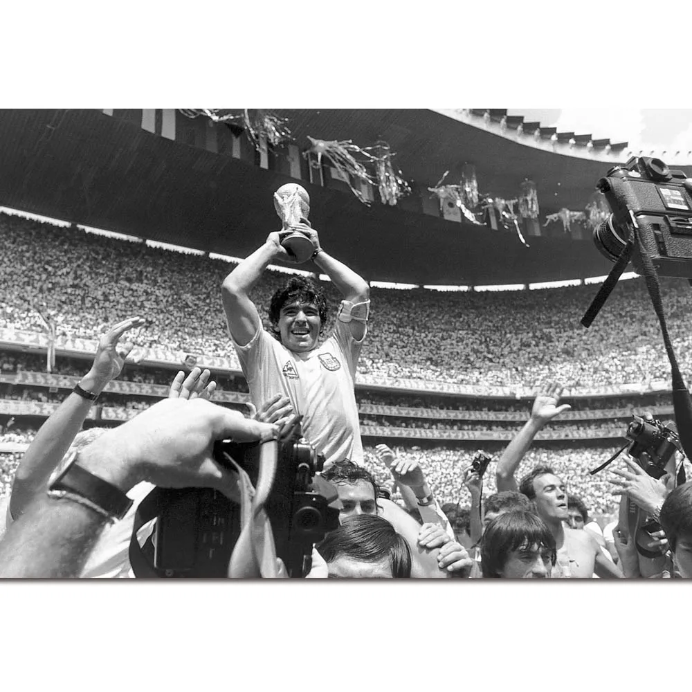 Diego Armando Maradona Футбол Звезда искусство шелковая ткань принты 32*48 дюймов настенные