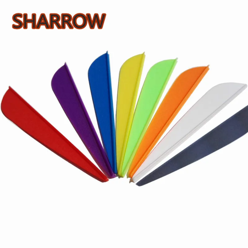 

50pcs Archery Arrow Feather 3" Rubber Feather Fletched Plastic Fletch Vanes Arrow DIY Tools For Bow Hunting Shooting Accessories