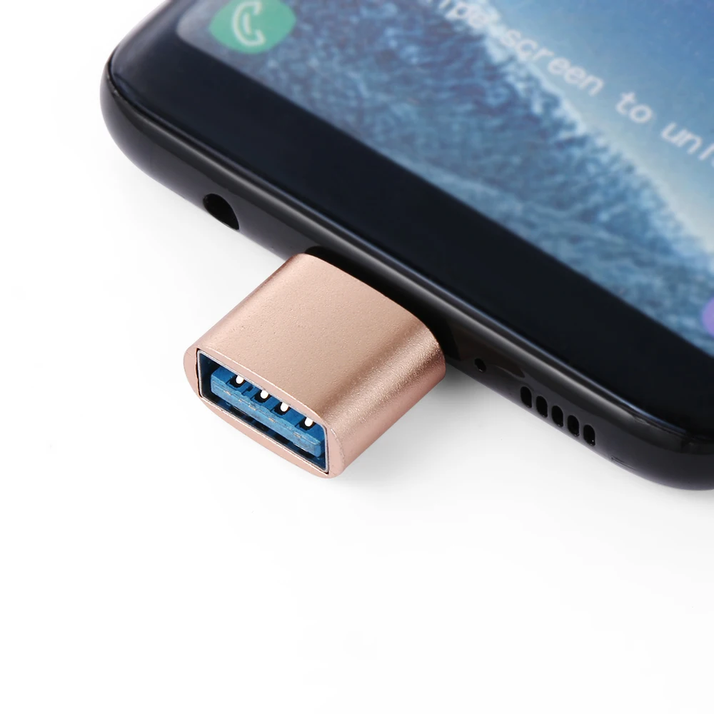 Новая мода 4 шт металлический USB-C type C к USB 3,0 Мужской к женскому Адаптер конвертера OTG для смартфонов huawei samsung Android