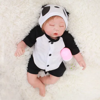 

46cm soft Silicone Reborn Baby Doll Toy For Girl Vinyl Newborn Bebes reborn boy Toy dolls Birthday Gift