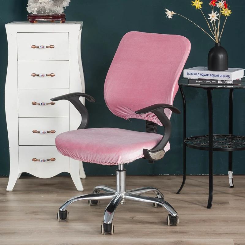 

Office Computer Chair Covers Spandex Split Seat Cover Office Anti-dust Universal Solid Pure color Armchair Cover Free mail