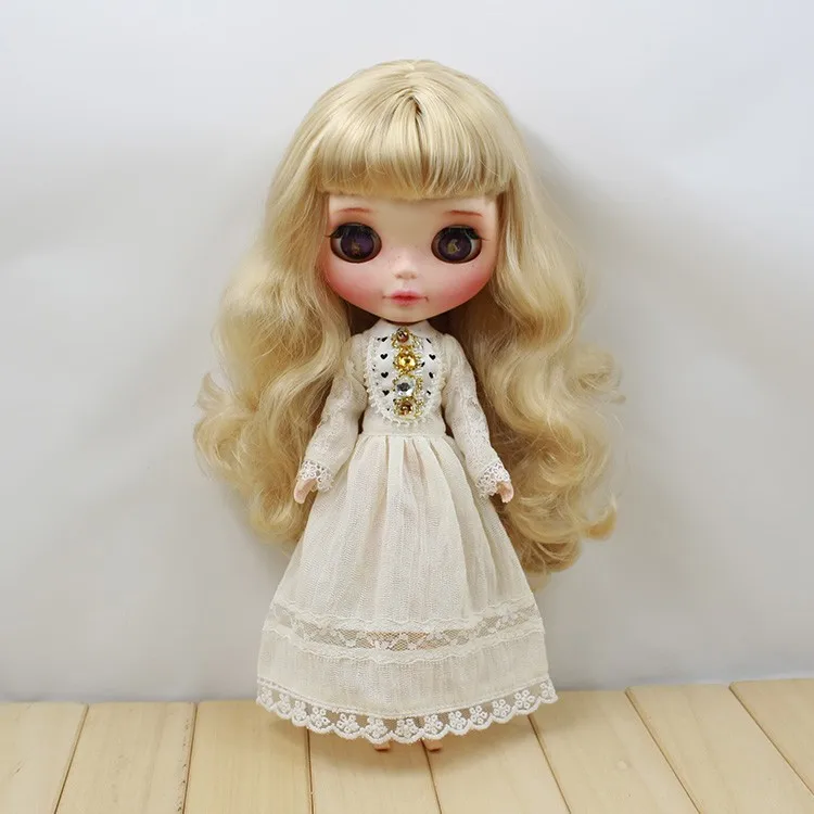 Blyth doll ледяное платье ретро мозаичные украшения платье