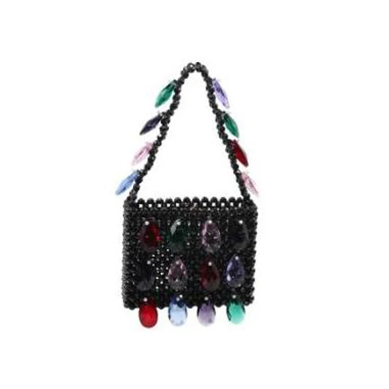 Модная сумка на одно плечо ручной работы с разноцветными бусинами продукт