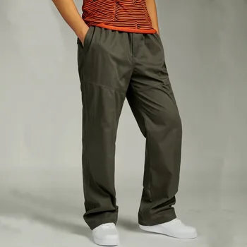 

FAISIENS Cargo Pants Men Solid Black Army Green Gray Big Sizes 2XL 4XL 6XL Multi Pockets Casual Loose Straight Men Trousers
