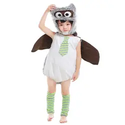 Новый роскошный детский костюм для хеллоуина с изображением животных, костюм Совы и птицы для костюмированной вечеринки, 12 мес.-6 лет