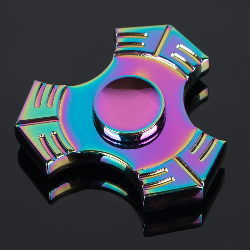 Новая красочная игрушка-Спиннер Tai chi Tri-Spinner из металла ручной Спиннер для аутизма и СДВГ дети взрослые фокус время вращения Длинные