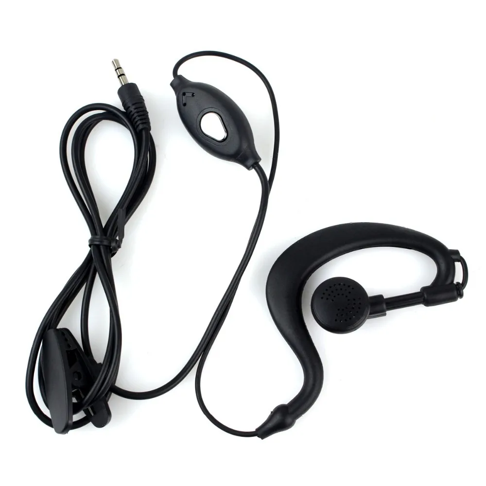 2 шт. 1 Pin гарнитура для Walkie Talkie 5 мм Jack PTT MIC Retevis RT388 RT628 RT31 RT32 двухстороннее cb радио