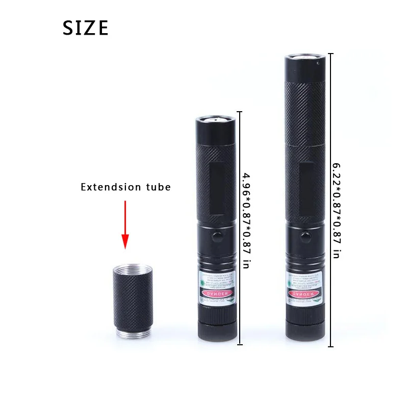 Hunting Laser Bore Sighter Green Laser Pointer Sight Powerful 532nm Long Distance Rifle Scope Lasers Fixed Focus With Star Cap for Outdoor RL3-0019-03-1