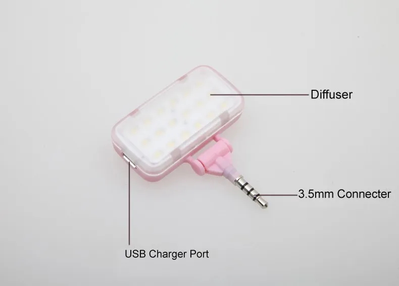 Pockelite MDV-1806 мини Портативный карманный зажим с отверстием для селфи светодиодный свет для iPhone 6 S Plus/6 S плюс samsung Galaxy S6 край
