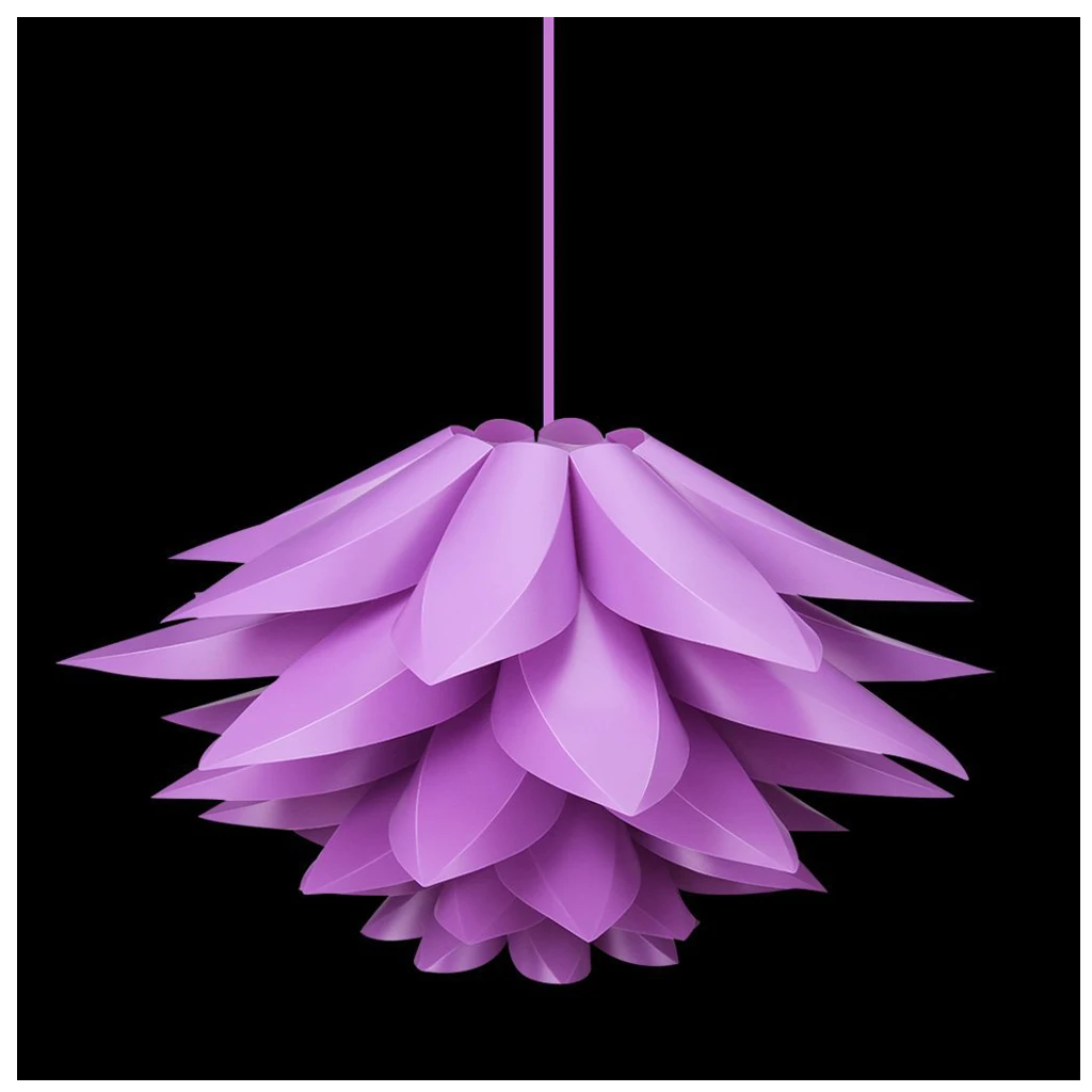 DIY Лотос абажур IQ PP абажур для люстры-подвесной светильник, абажур Рождество гостиная декор Освещение, диаметр: 53 см (фиолетовый)