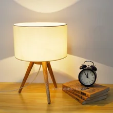 Современная настольная лампа деревянное основание лампы для чтения настольная лампа ночник e27 держатель творческий ночник в стиле ретро в интернет-магазине La lamparas для домашней спальни