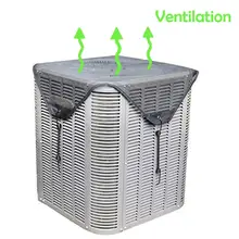 Крышка для кондиционера, защита листьев, открытая сетка, всепогодный кондиционер, Пыленепроницаемый Чехол, уменьшает влагу, обеспечивает сухую среду