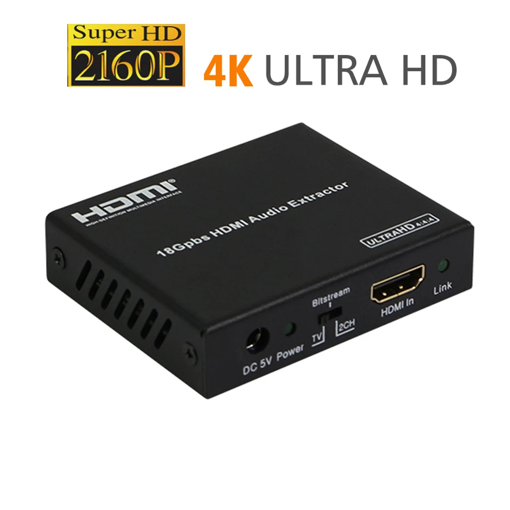 4 К HDMI 2,0 HDMI аудио эксрактор SPdif UHD оптический цифровой аналоговый сплиттер 5.1CH YUV 4:4:4-де-эмбеддер конвертер HDCP 2,2 HDR