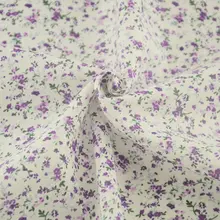 Светильник фиолетового цвета с милым цветочным принтом, хлопок, ткань для шитья, украшения для дома, текстиль для скрапбукинга, пэчворк, кукольные, сделай сам