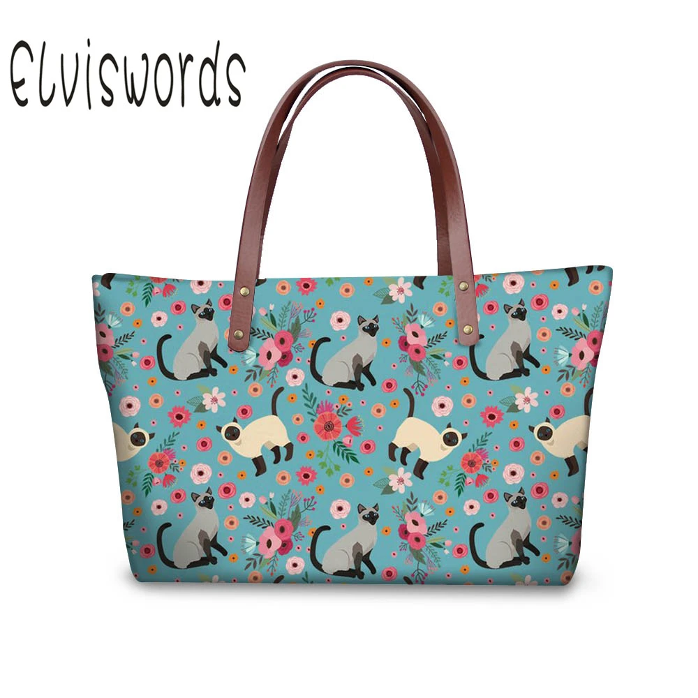 

2019 Cats Girls Big Handbag Totes High Quality Pet Dog Printing Fashion Shoulder Bags For Women