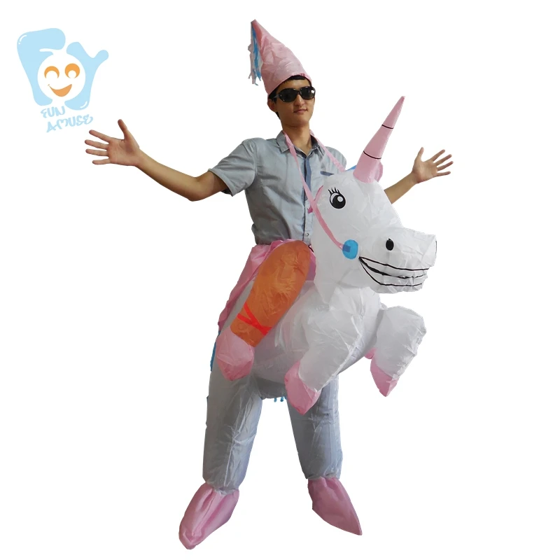 Halloween Costumes For Women Men Adults Inflatable Unicorn Costume
