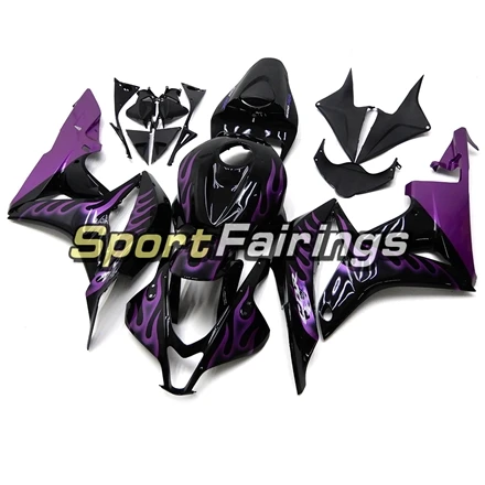 Комплект обтекателей для Honda CBR600 CBR600RR F5 07 08 год 2007 2008 мотоцикл впрыскивание, АБС-пластик, черный, пурпурный огненный цвет фитинги