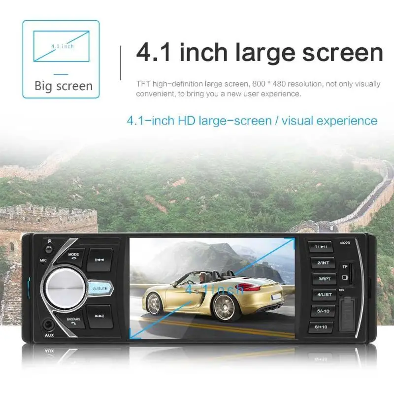 VODOOL Bluetooth " Сенсорный экран 1Din автомобиля MP3 MP4 MP5 аудио-видео радио автомобиля Реверсивный Парковка монитор с пультом дистанционного управления управление