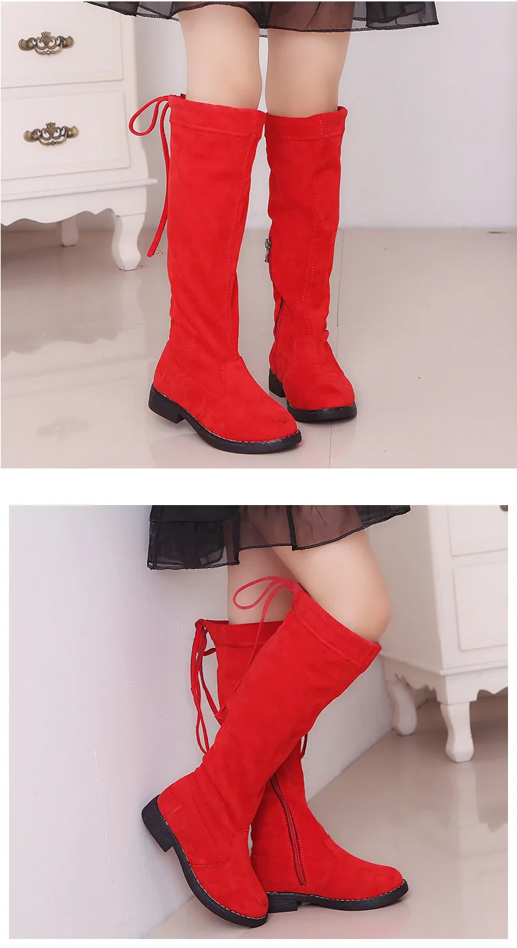 Meninas na Altura do Joelho-botas Altas Princesa Edição Crianças Botas 2020 Sapatos Bota Criança 17 Meninas na altura do joelho-botas altas princesa