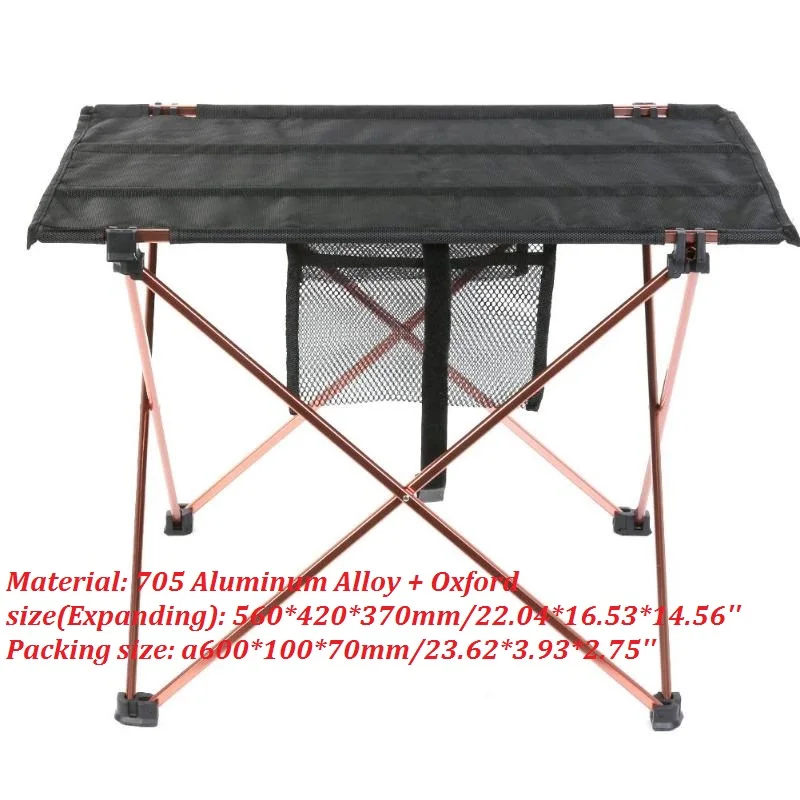 Алюминиевый Сплав стол из ткани «Оксфорд» открытый портативный складной стол небольшой кемпинг стол для пикника открытый складной стол - Цвет: A