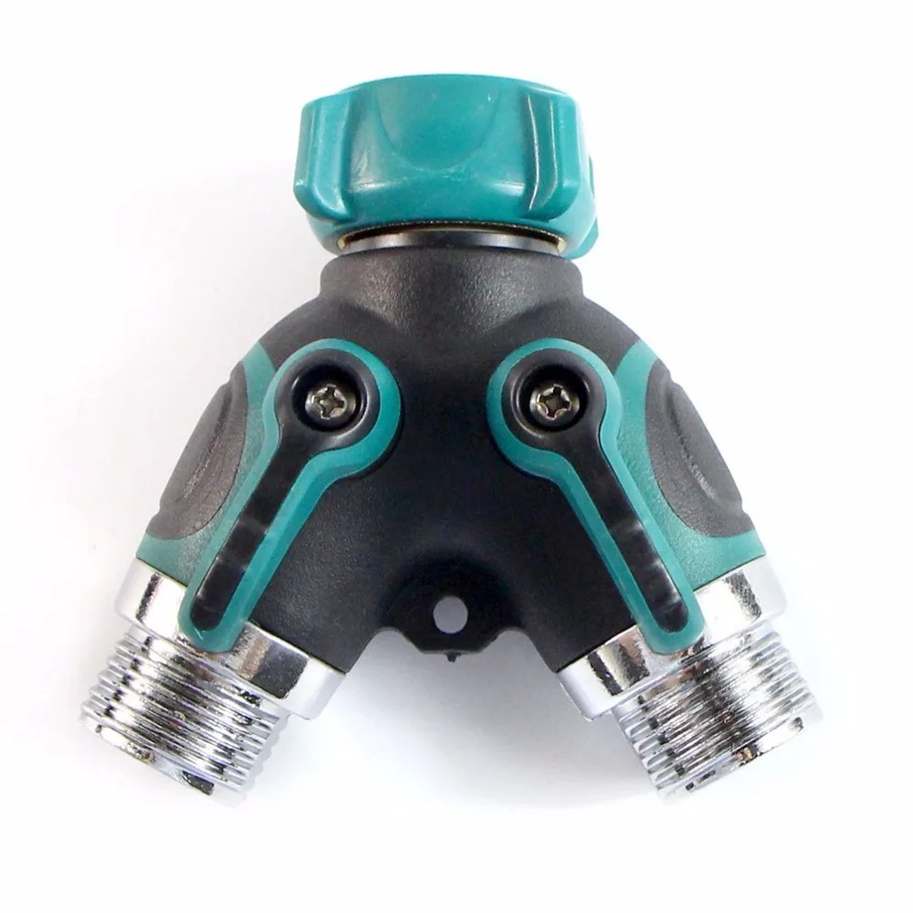 3/4" 2 way New Garden Hose Faucet Y Valve Splitter Friendly US