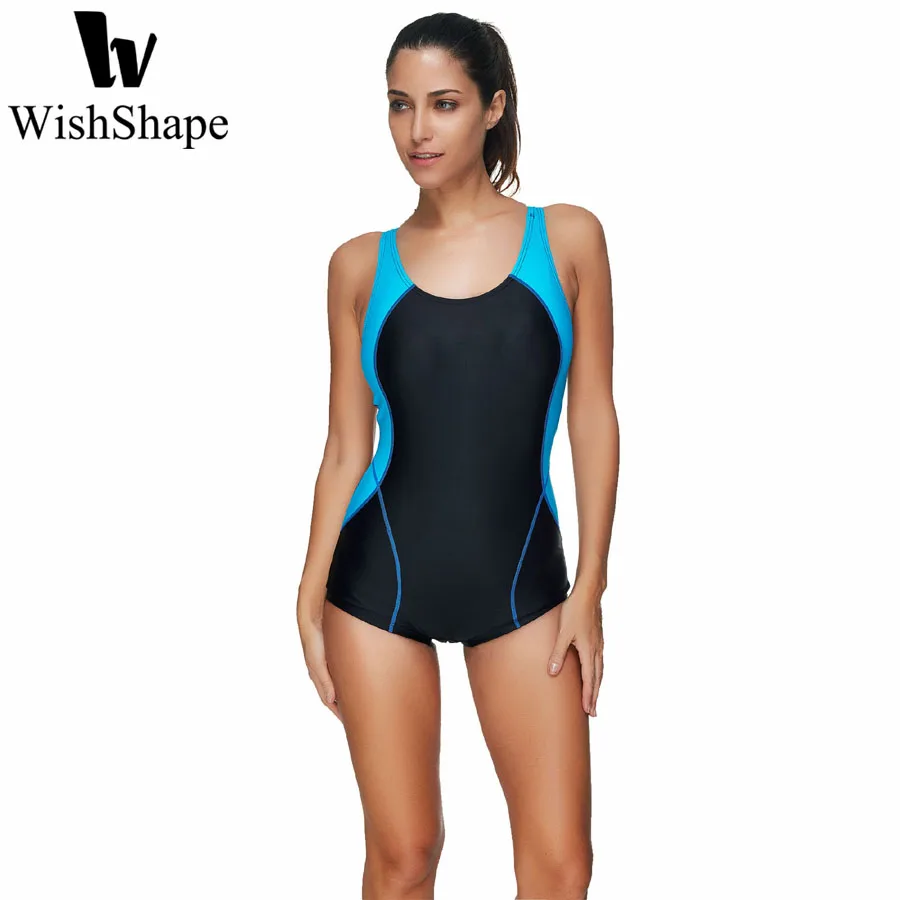 One Piece Sport Swimsuit Women Athletic Training Swimwear 2018 Sexy