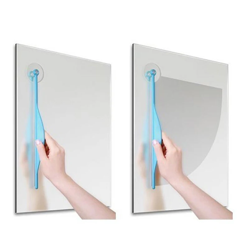 Bathroom mirror mist wiper sucker