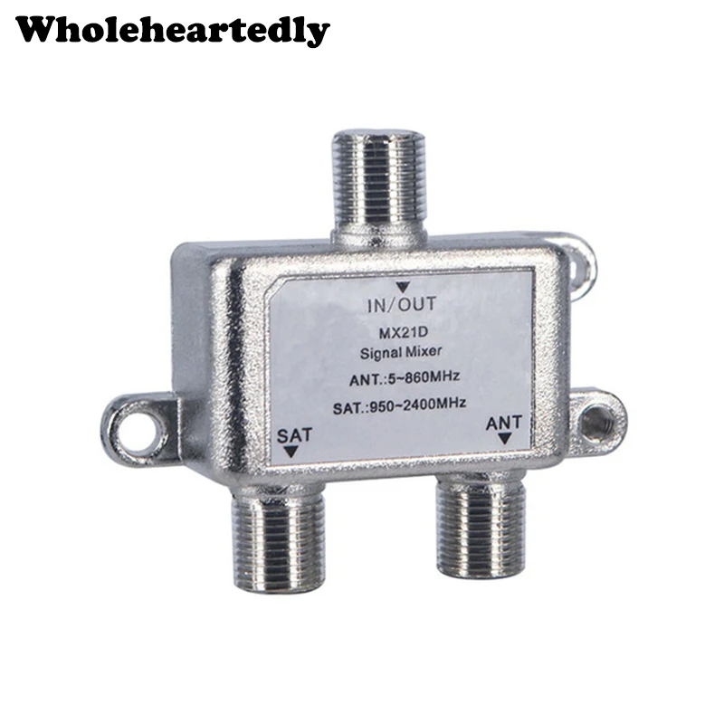 

High Quality 2 In 1 Dual-use 2 Way Diplexer TV Signal Mixer Satellite Sat Coaxial Combiner Cable Splitter Switch Switcher