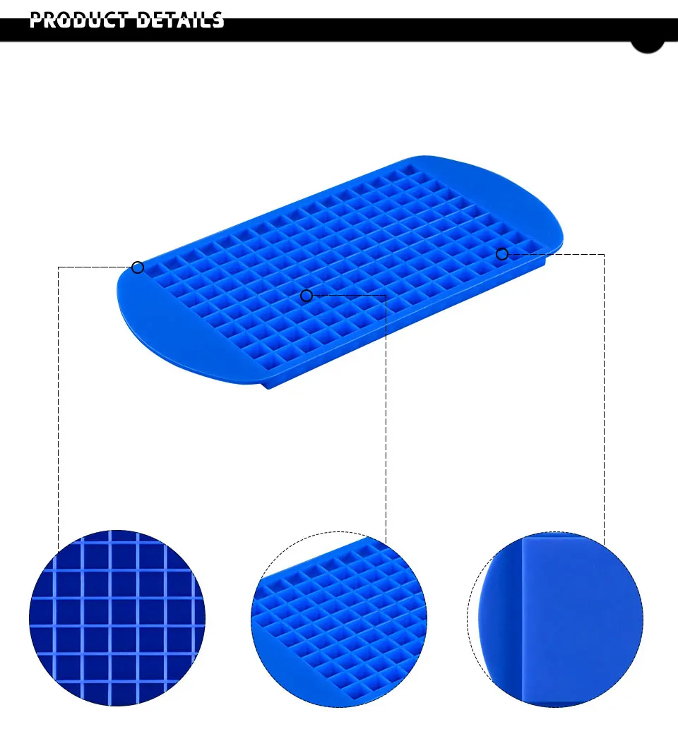 160 сетки мини кубик льда плесень многоразовые силиконовые формы для DIY изготовления небольших квадратных замороженных кубиков льда