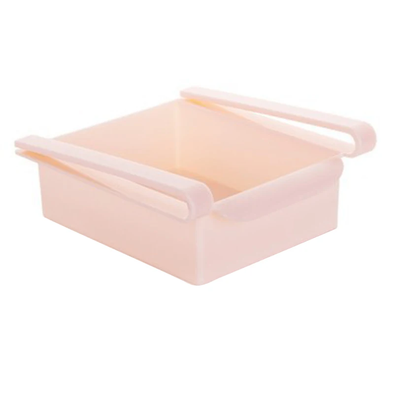 Полки для холодильника, полка, стеллаж, ящик для хранения, тип ящика, держатель, экономия пространства для кухни LXY9 - Цвет: Pink