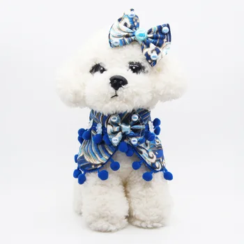 

Small big dog Bow tie collar Scarf dog pet cat Princess collar Bandana neckchief golden retriever dog leather collar necklace