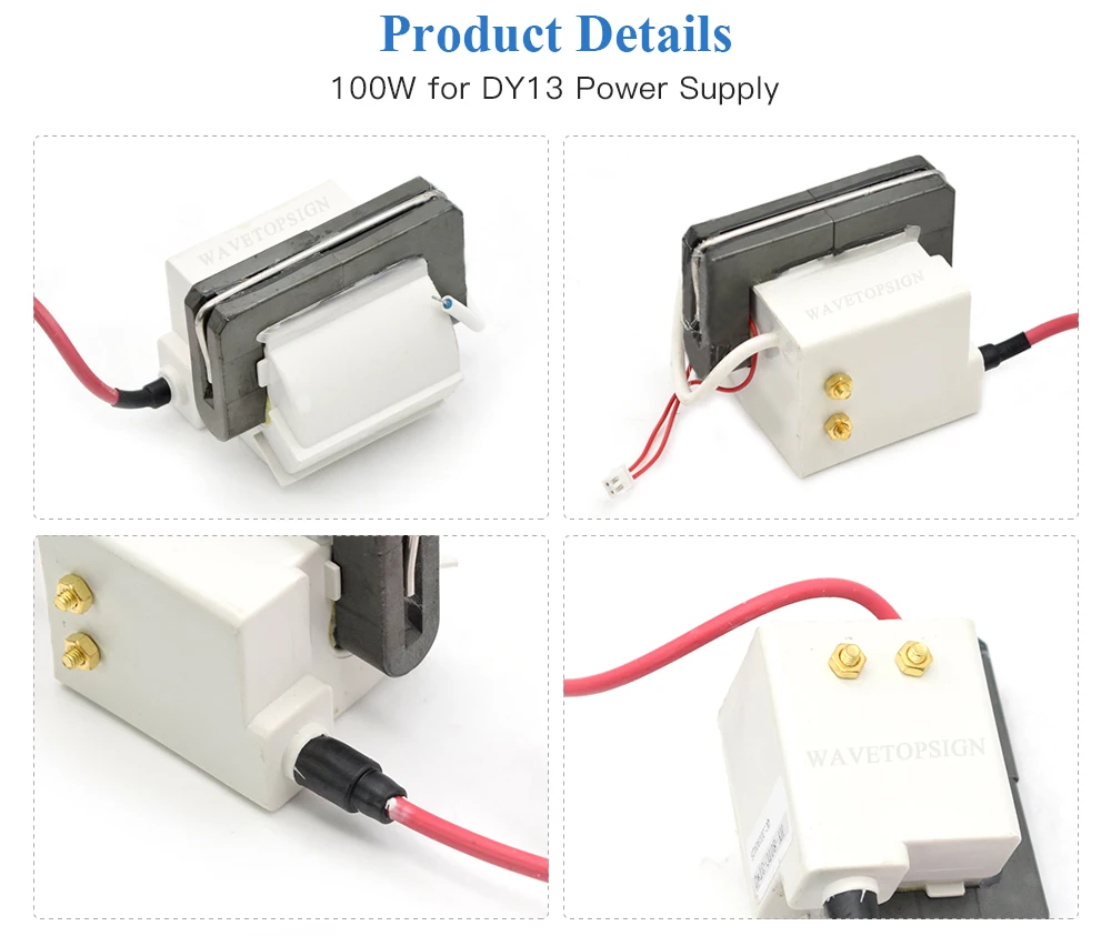 WaveTopSign HY-80TC-3T* 2 100 Вт Высокое напряжение Flyback Трансформатор использовать для RECI Лазерный источник питания DY13 100 Вт 2 шт./лот