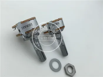 

2pcs 16-type double-volume potentiometer for ALPS / A50K A100K-25MM flower Shaft Potentiometer