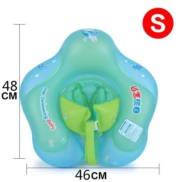 Плавательный круг для детей новорожденных плавательный круг надувной детский бассейн Аксессуары для младенцев круг надувной цветок детей - Цвет: S