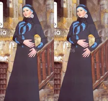 Vestido De Festa 2016 High Quality Islamic Clothing for Women Moroccan Kaftan Dress Beaded Abaya Dubai Long Formal Evening Gown