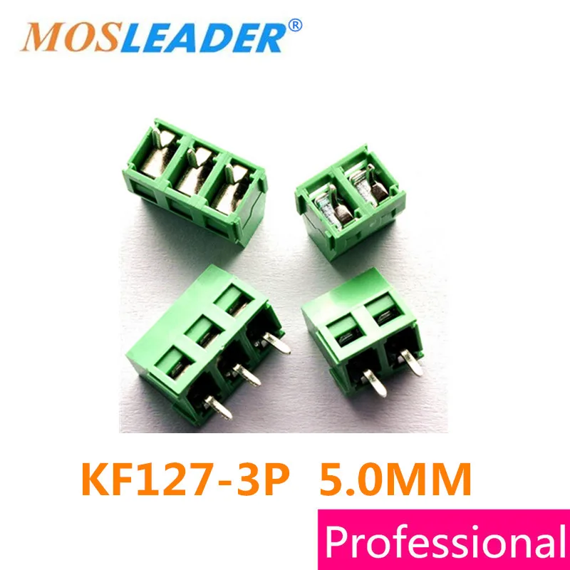 

Mosleader Terminals KF127-3P 600PCS Iron KF127-5.0-3P 300V 10A Screw 3Pin 5.0mm Straight Pin PCB Screw Terminal Block Connector