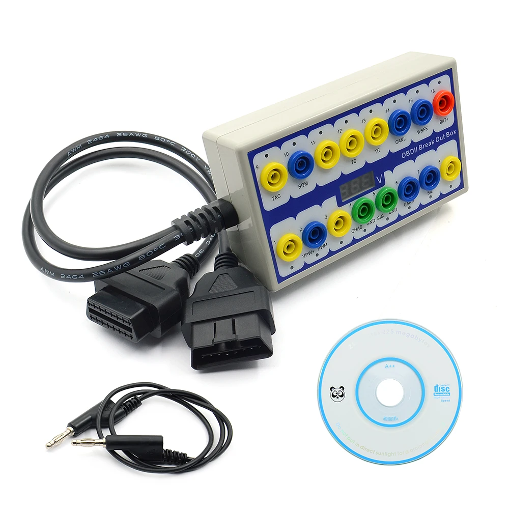 Auto Car OBD 2 Break Out Box OBD2 Breakout Box OBD OBDII Protocol Detector Diagnostic Connector Detector circuit tester circuit detector