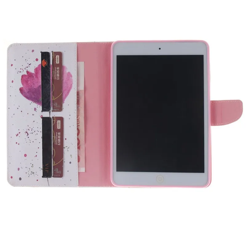Lovly Flower Flip Wallet Case For Apple iPad Mini Cover For Mini 2 Mini1 Mini 3 Case PU Leather Stand Tablet Cover Case Fundas (13)