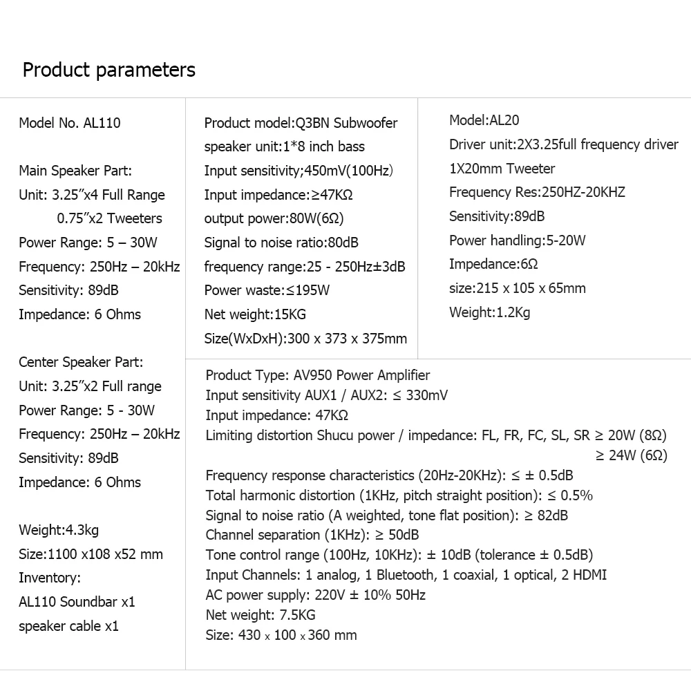 CAV Home Theater System 5.1 Bluetooth Soundbar Subwoofer Smart Multi 5.1-Channel Metal DTS Surround Dolby Digital Home Theater CAV Home Theater System 5.1 Bluetooth Soundbar Subwoofer Smart Multi 5.1-Channel Metal DTS Surround Dolby Digital Home Theater