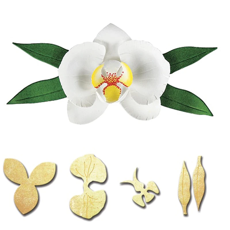 

HamyHo metal dies 3D Orchid Stitch cutting dies frame for scrapbooking paper card making 2019 new knife Die Template Craft Dies
