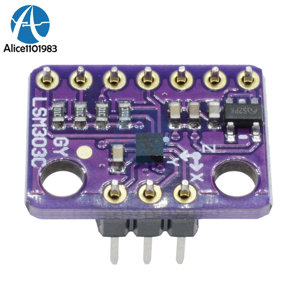 3 оси трехосевой три оси LSM303C LIS3MDL 6DOF магнитометр акселерометр магнитного Сенсор Diy Kit Электронная Модуль платы блока программного управления