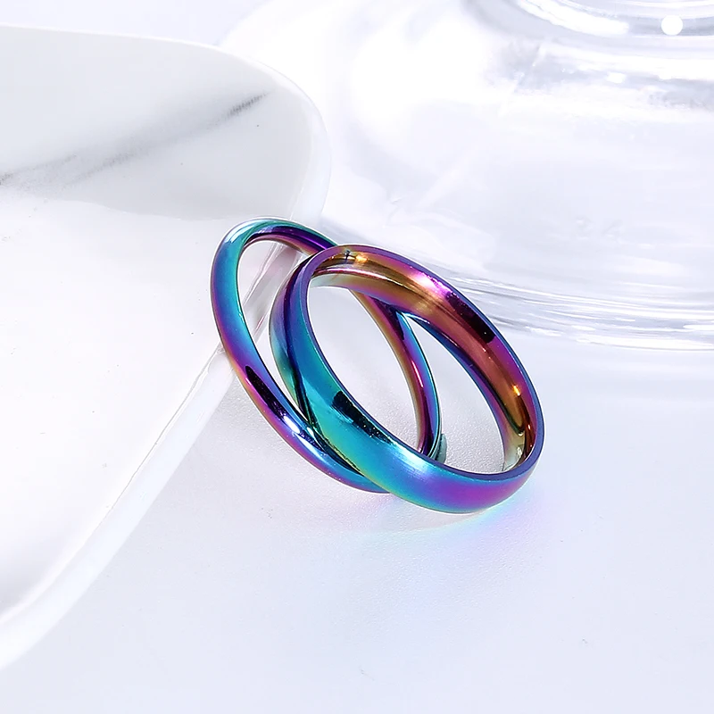 Couple Rings Titanium Steel Lovers Ring Stainless Steel Wedding Bands 2mm 4mm for Women and Man