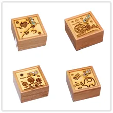 Классическая мини музыкальная шкатулка деревянная Clockwork Top 4 шт./лот Мелодия замок в небе музыкальный подарок для взрослых и детей