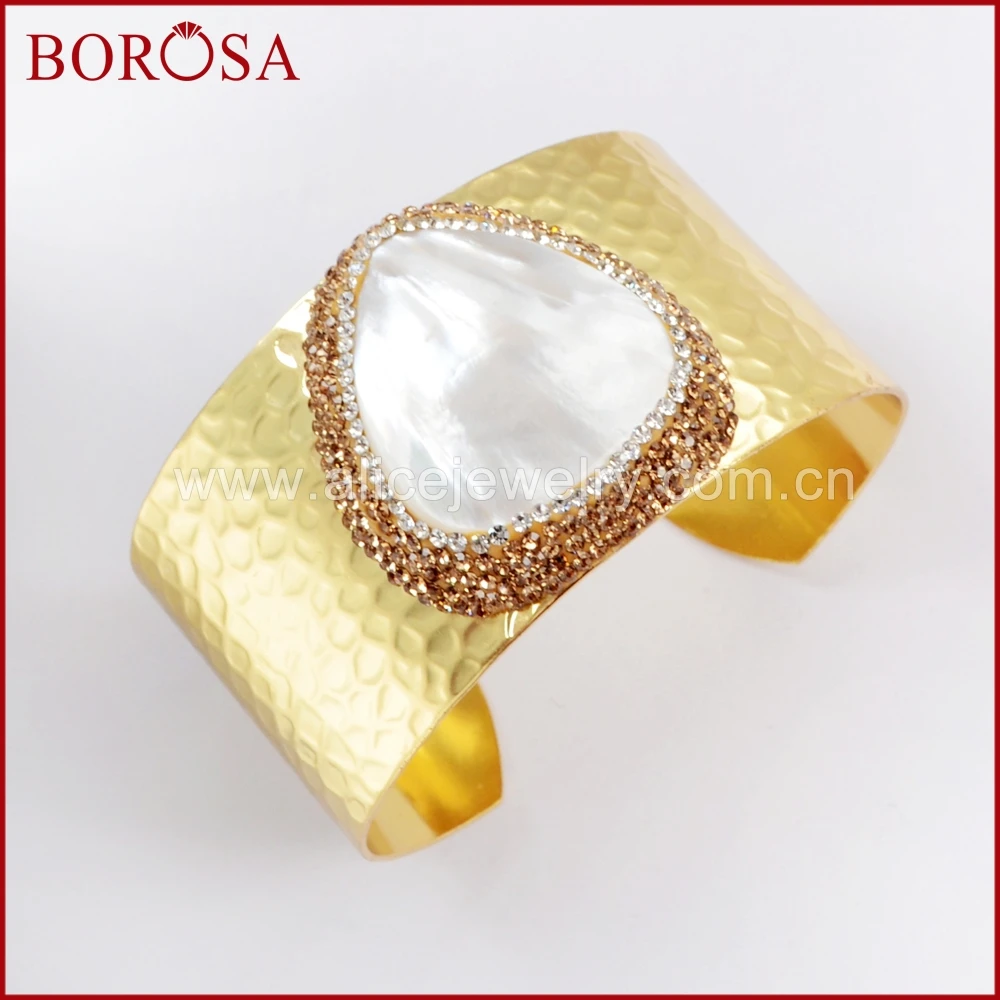 BOROSA 5 шт. Новое поступление жемчужный браслет манжета позолоченные капли