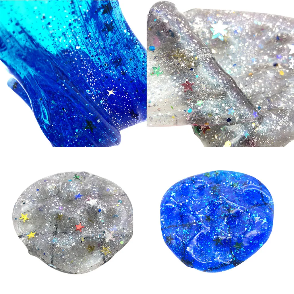 

Children's Slime Starry Color Colorful Crystal Mud Decompression Discharge Mud Nontoxic and Unscented Toy 60ml 2019 new style