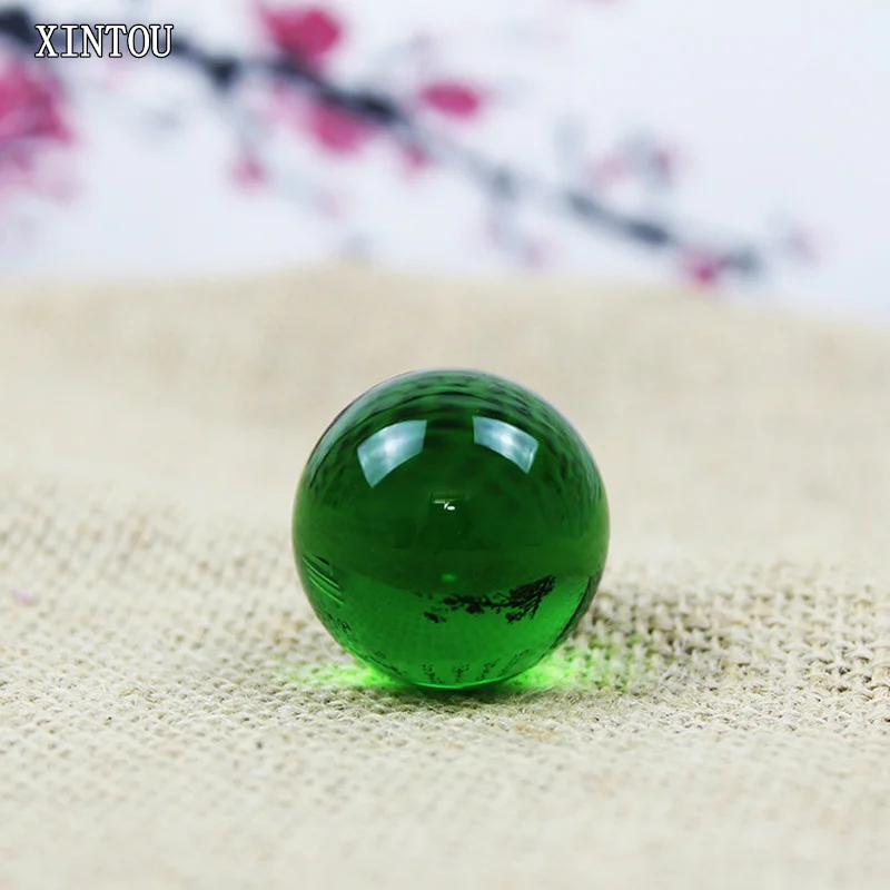 Xintou Crystal Sphere Ball 3 Cm Green Mini Child Globe Toy Balls
