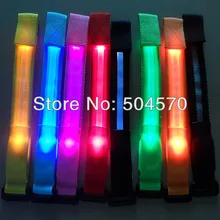 10 шт./лот 22 см нейлон светодиодный спортивный браслет для ремня светящийся браслет Светящиеся Мигающий Браслет ремешок вечерние концерт пользу