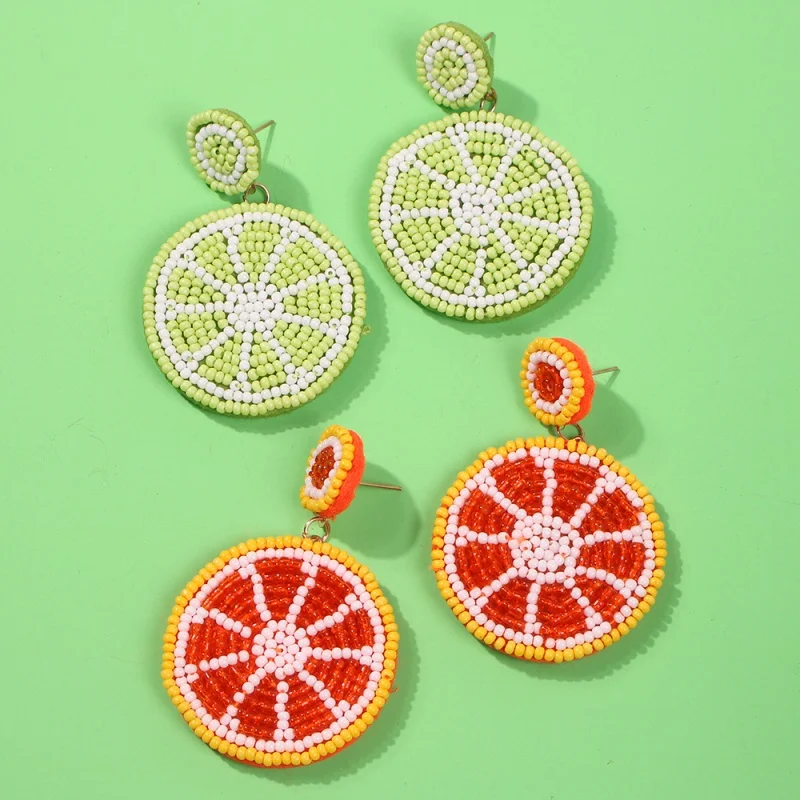 Lalynnlys Cute Cherry Watermelon Pineapple Drop Earrings New Fashion Rhinestone Fruit Dangle Earrings Ear Accessories Hot E60491